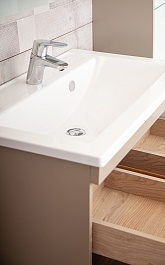 Бриклаер Мебель для ванной Брайтон 80 (Комо) глиняный серый – фотография-6